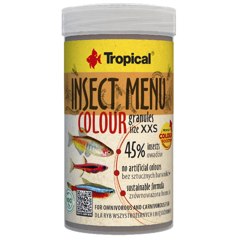Tropical Insect Menu Colour Granules Size XXS 100ml pokarm dla ryb akwariowych